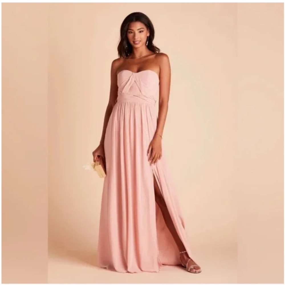 Birdy Grey Strapless Blush Pink Maxi Dress